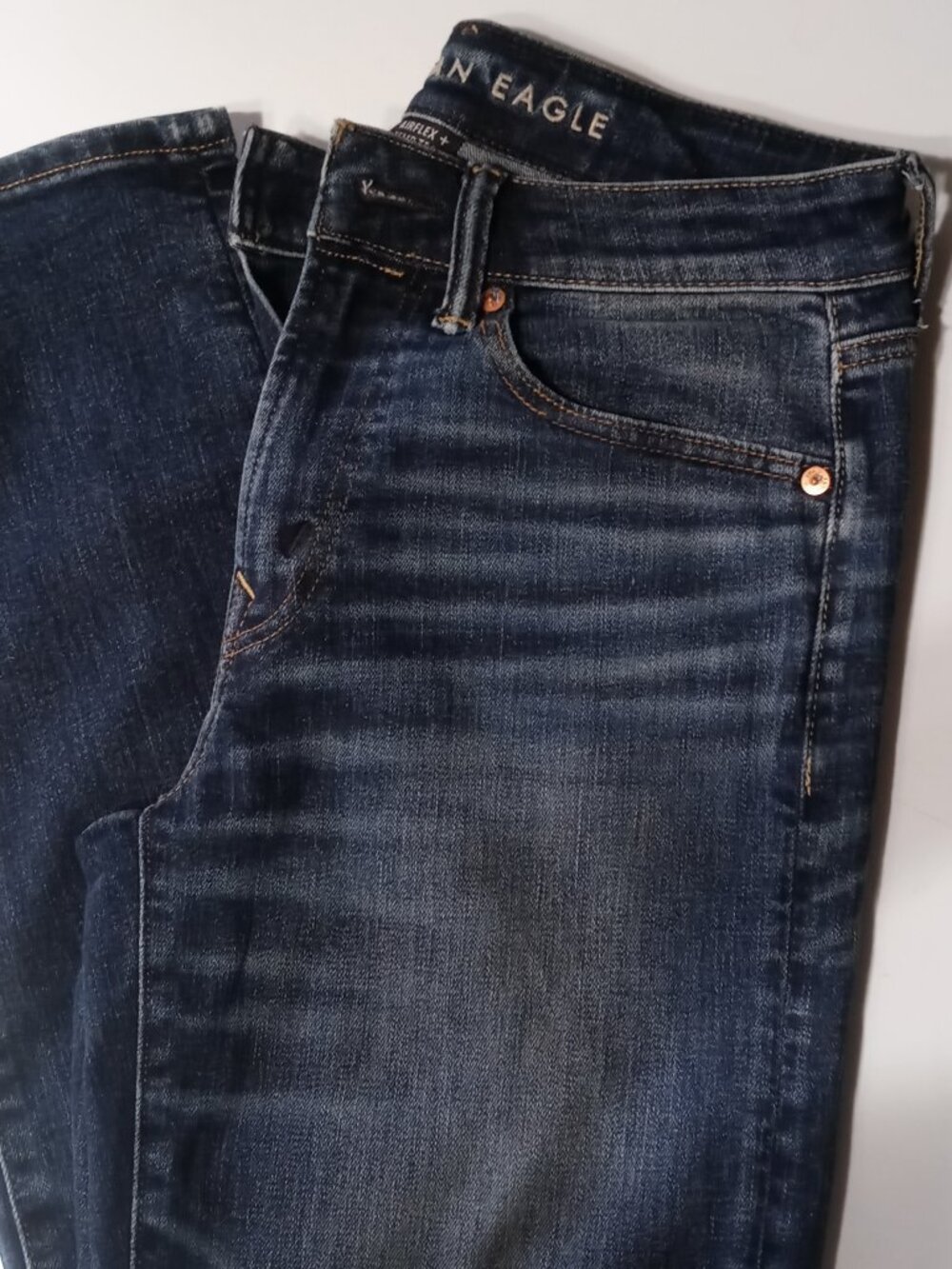 American Eagle Airflex + Temp Tech Athletic Straight Dark Wash Jeans 28 x 34